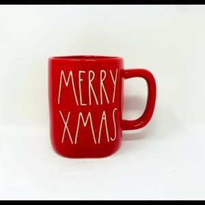Rae Dunn Christmas MERRY XMAS Mug, Red